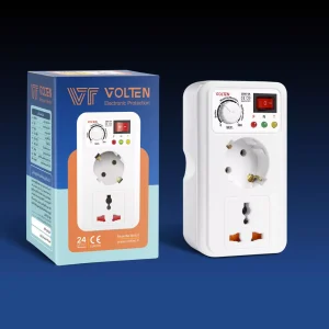 دو راهی محافظ برق ارت دار 2 خانه آنالوگ ولوم دار مدل ANALOG-MD611